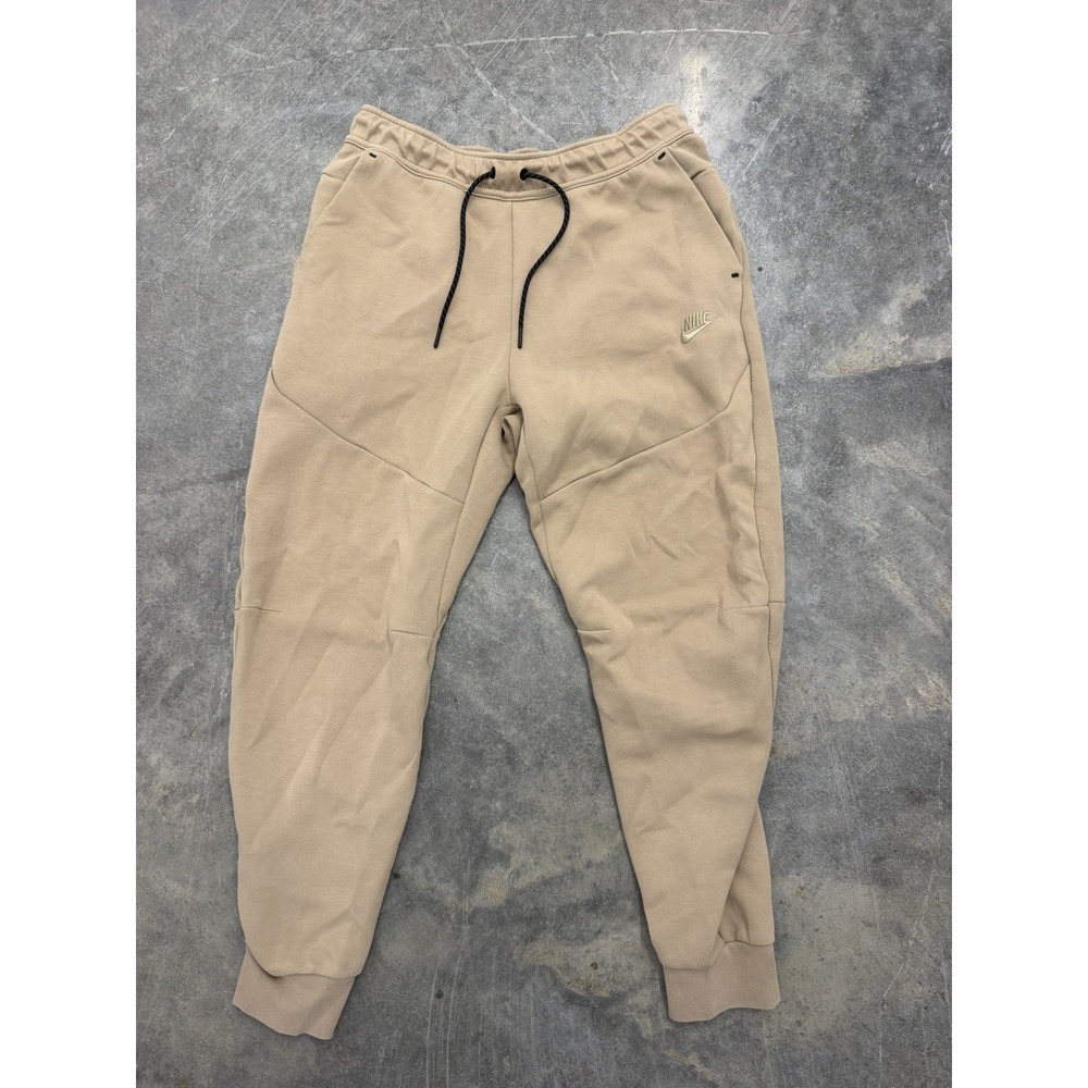 Nike Sportswear Tech Fleece Logo Jogger Pants Tan Brown Mens Size M DX0581 247